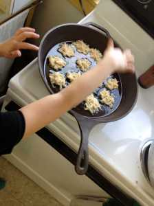 Sizzling potato pancakes