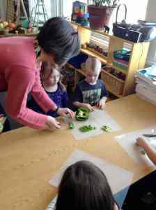 cutting peppers Valerie, Christopher