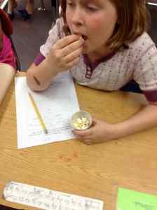 tasting popcorn