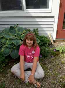 Annaleeza and the hosta
