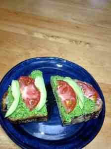 scape tomaot and avocado sanwich