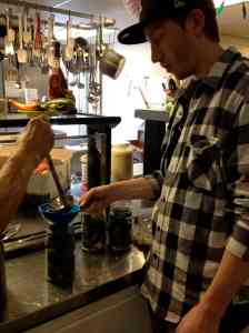 Pouring Brine into jars
