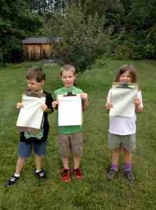 Proud first grade writers