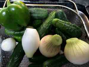 vegetables for bread and Butter Pickles