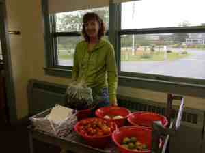 Garden produce down to the fifth grade