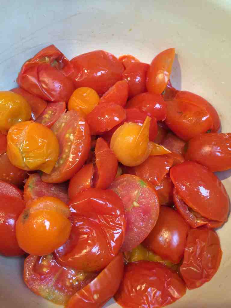 Thawed tomatoes