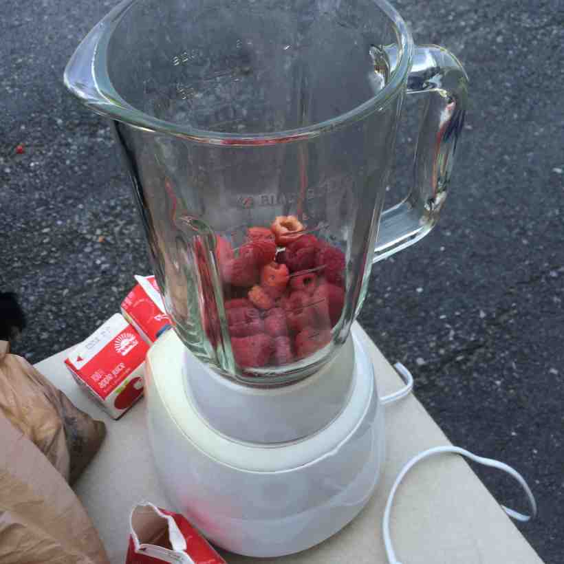 raspberry kale smoothies