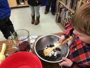 RINSED BEANS INTO BLENDER